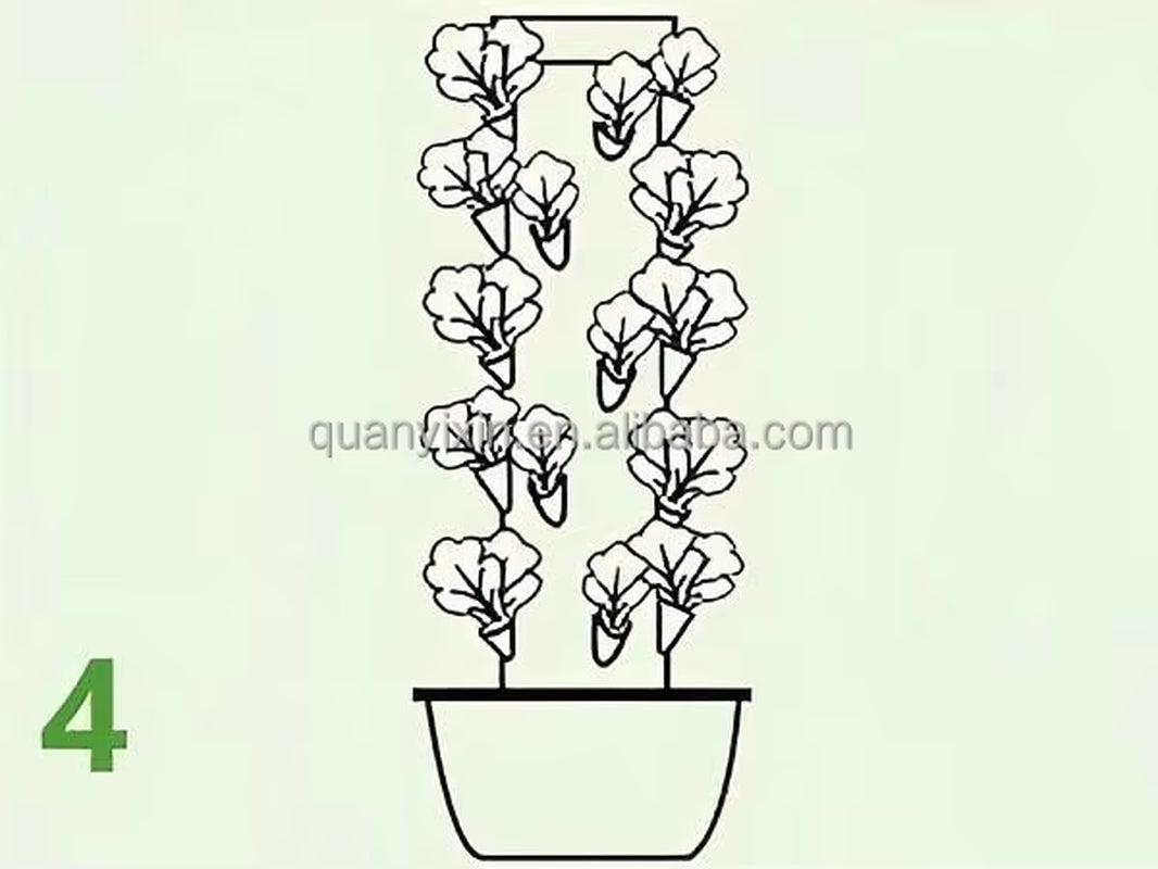 PP Hydroponic Tower Garden Vertical Growing System Planting Tower TSP-L9-36P for Home Balcony Indoor Gardenin