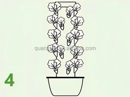 PP Hydroponic Tower Garden Vertical Growing System Planting Tower TSP-L9-36P for Home Balcony Indoor Gardenin