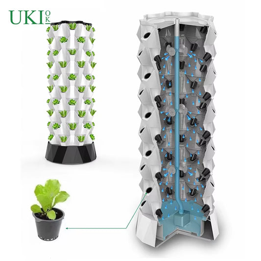 48/64/80 Plant Pots Vertical Farming Vertical Growing Garden Hydroponic Aeroponic Towers System