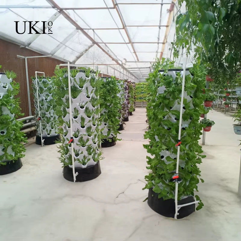 48/64/80 Plant Pots Vertical Farming Vertical Growing Garden Hydroponic Aeroponic Towers System