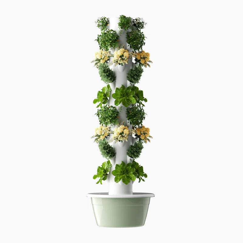 Indoor NFT Hydroponic Growing Systems Home Vertical Garden Tower Planter with Led Light