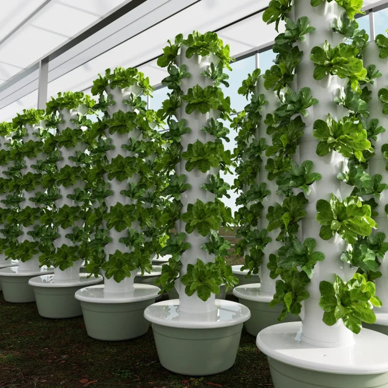 Indoor NFT Hydroponic Growing Systems Home Vertical Garden Tower Planter with Led Light