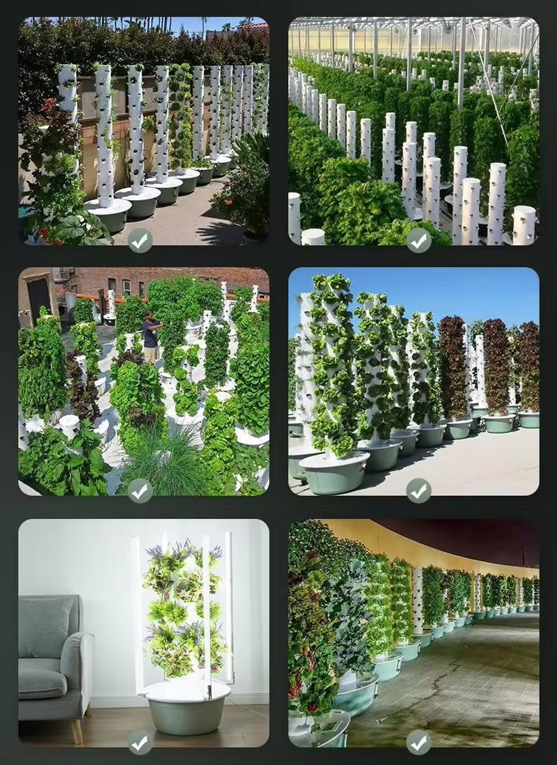 Home /Garden Vertical Tower Growing Systems Column Hydroponic Aeroponic Planting System