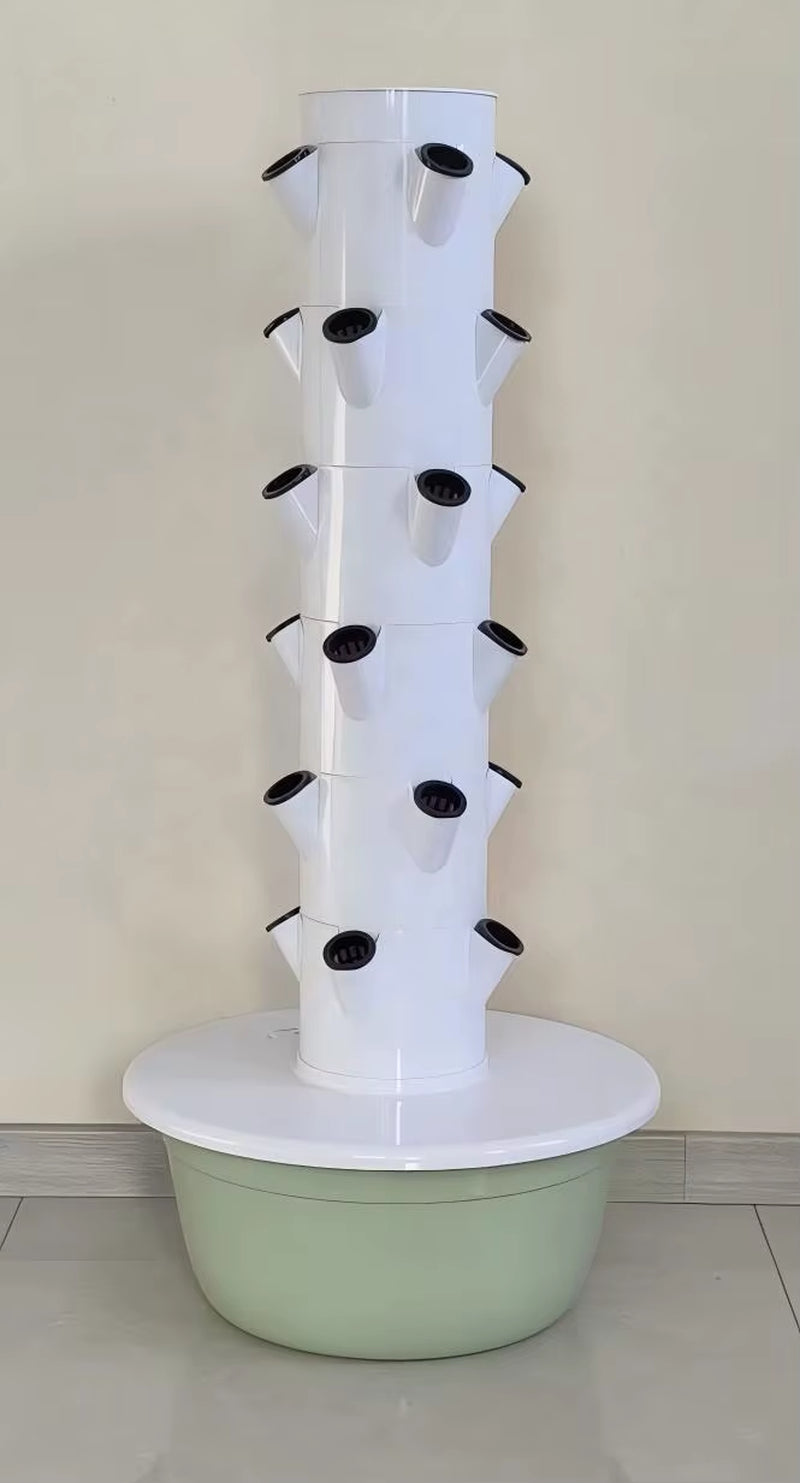 PP Hydroponic Tower Garden Vertical Growing System Planting Tower TSP-L9-36P for Home Balcony Indoor Gardenin